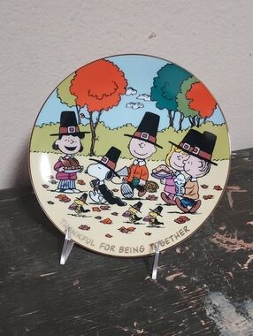 Danbury Mint Peanuts "Thankful For Being Together" Collector Plate #A2457